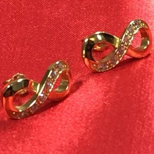 Gold Plated .925 Sterling Silver Infinity Earrings